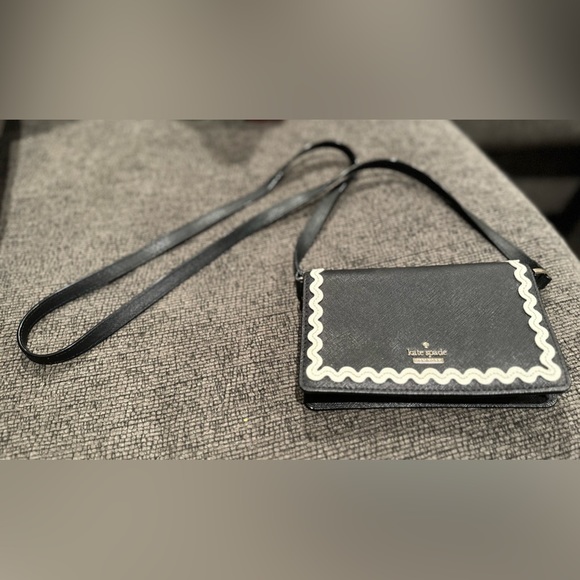 kate spade Handbags - Kate Spade Mini Cross Body - Squiggly White Trim